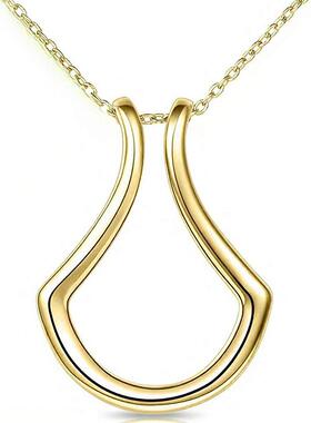 Dainty Ring Holder Necklace Horseshoe Drop Ring Holder Ne