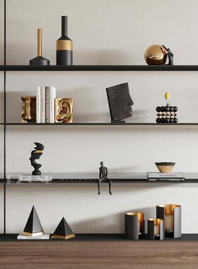 现代轻奢高级感装饰品摆件意式极简客厅开放格大平层小众高档摆设