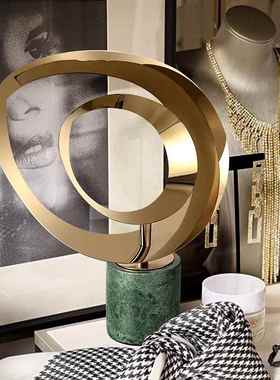 高档欧摆现北代简约轻理奢装饰品家居酒柜电视柜客件厅工艺品大石