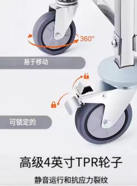 恒丽宝酒店餐厅三层收餐车收碗车送餐车饭店移动不锈钢服务车