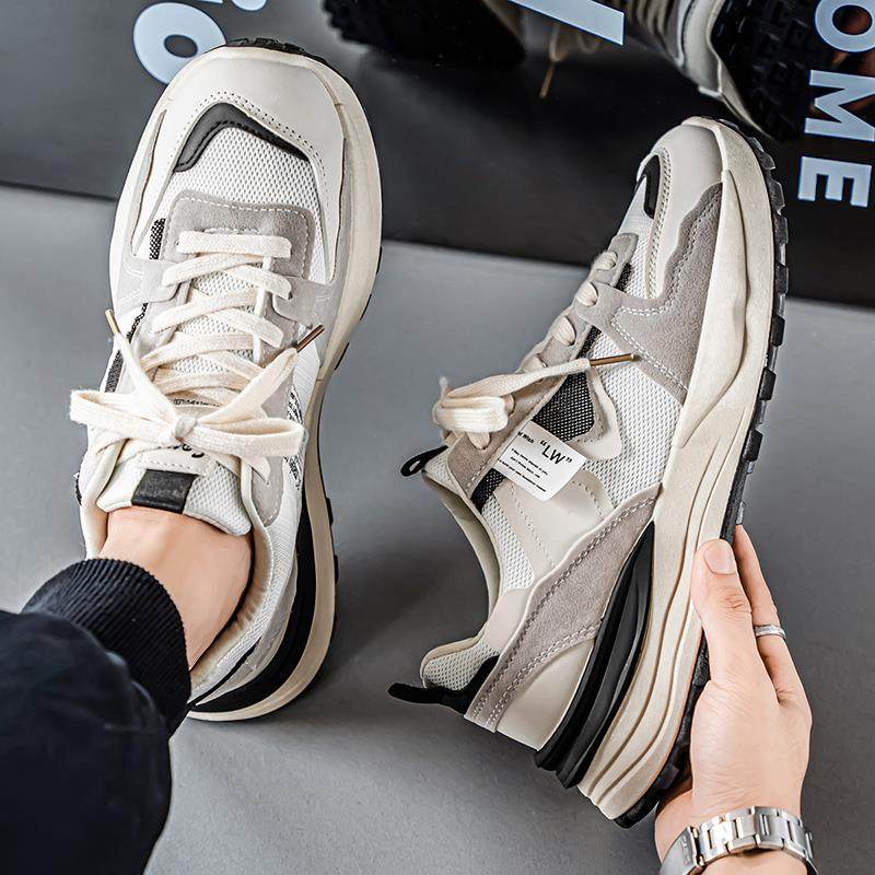 男鞋春夏季2026新款男士透气运动休闲鞋厚底增高华夫百搭老0116w,淘宝优惠券,粉丝福利购,淘宝优惠卷