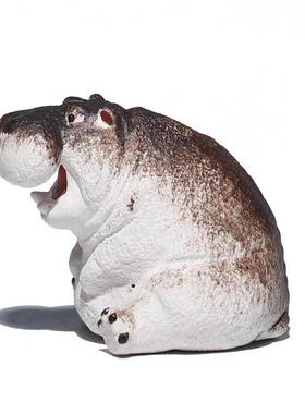 独立站新品胖乎乎小鳄鱼园林摆件家居餐桌装饰树脂工艺品礼物