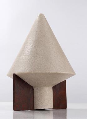 简约现代轻奢几何锥形摆件家居样板间售楼处客厅玄关室内软装饰品
