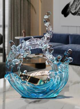 风生水起酒柜装饰品摆件家居饰品现代客厅电视柜办公室招财工艺礼