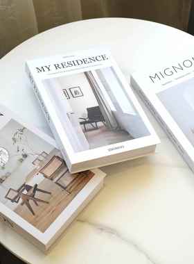 现代简约仿真书桌面摆件 半手工假书装饰适用酒店民宿室内家居