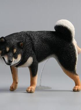 高档J柴犬模型沙X雕搞怪创意柴犬拉屎模型脂车摆件 家居桌树面装K