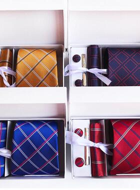necktie cufflinks Tie clip hanky for men suit 4 sets gift