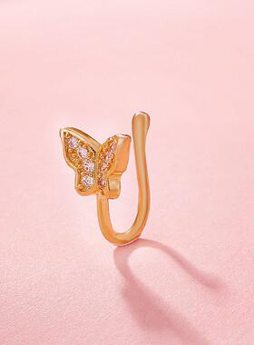 Butterfly non perforated nose clip U-shaped nose ring