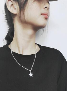 网红同款原宿复古嘻哈冷淡风多层项链女兔子吊坠土酷蹦迪配饰