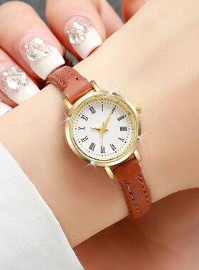 Women Watches Fashion Small Roma Dial Ladies Leather Band Qu