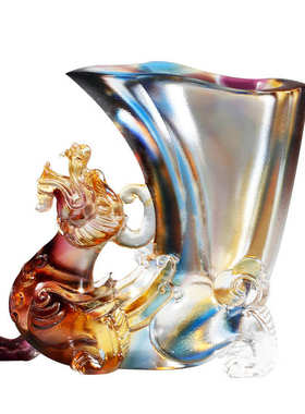 琉璃貔貅笔筒中式桌面摆件开业乔迁送礼工艺品书房办公桌摆件