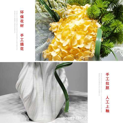 轻奢现代样板间仿真花艺售楼部酒店前台客厅电视柜餐桌上软装饰品 - 图2