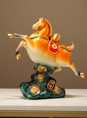 铜马到成公功黄马摆件新中司式高档客厅办公室领xsj12345导装饰品