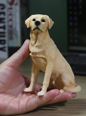 模玩拉J035布拉犬坐姿艺仿真多狗模型车摆件载收藏纪念工品