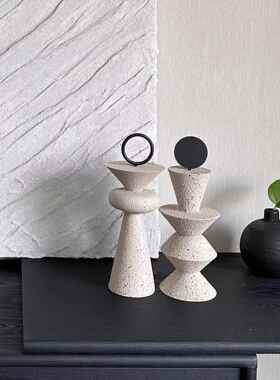 砂岩石柱抽象雕塑装饰摆饰高级感设计师家居酒柜展厅会所陈列摆设