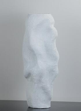 现代简约树脂鱼鳞花器摆件客厅餐厅桌面样板间电视柜时尚轻装饰品