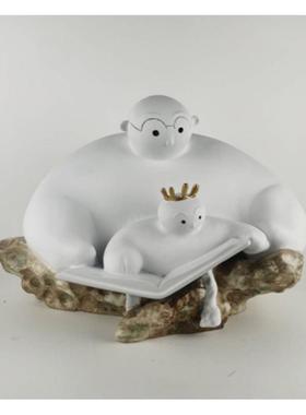 现代简约创意人物抽象雕塑摆件轻奢样板间客厅玄关摆设北欧装饰品