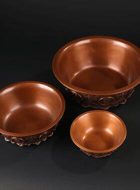 大仕缘 紫铜彷古聚宝盆工艺礼品摆饰家居招财摆件彷古乔迁开 业礼