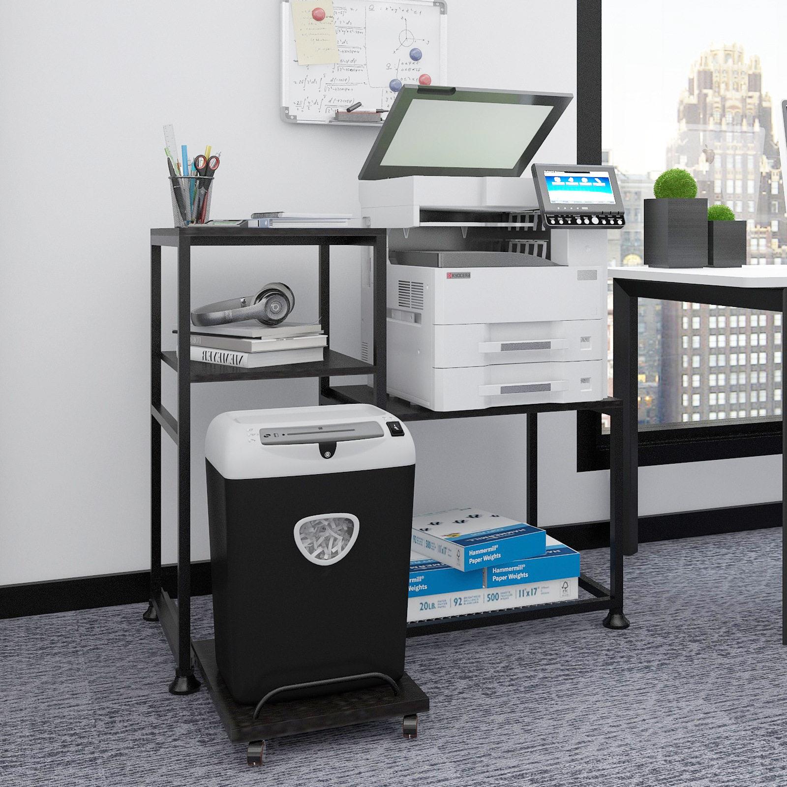 Multifunctional printer rack movable public rack copier shredder integrated floor stand