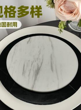 大理石托盘圆形家用样板间装饰平板长方形创意家居