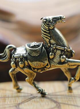 新品黄铜马上有钱纯铜复古配饰马到成功铜马小挂饰铜饰精品