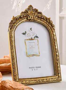 欧式复古金色拱形花边装饰照片框 婚庆相框 用于照片展示家居装饰