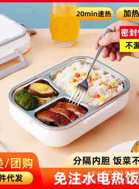 跨境电热饭盒可插电加热保温带热饭菜便当盒上班族便携礼品亚马孙
