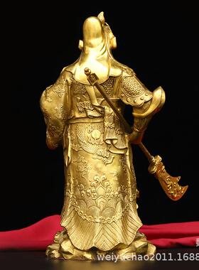 厂家纯铜关公铜像武财神摆件开业礼品关羽摆件工艺品摆件