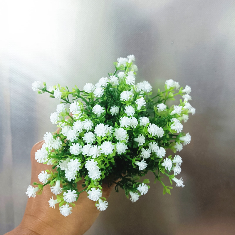 鲜花配饰塑料配花草多色满天星花束配草丝带花装饰材料点缀仿真草 - 图2