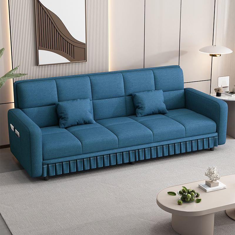 New multifunctional folding sofa bed dual-purpose small apartment fabric simple lazy living room rental clothing store