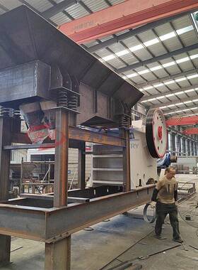 锤式鄂料式方箱碎移动破  建筑废制生855产线 大块结块砂物料破机