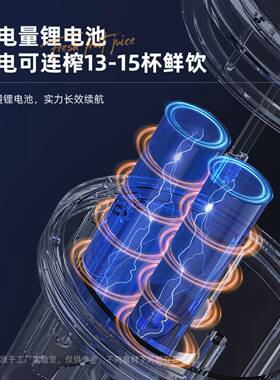 南极人 10便携式榨汁机32叶刀1300ML榨汁桶碎冰大容量家用多功能