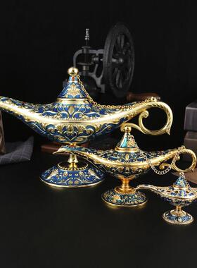 阿拉丁神灯新疆工艺品金属许愿灯客厅桌面摆件特色拍摄道具装饰品