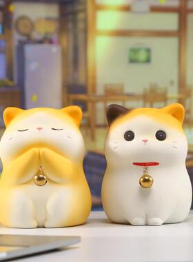 卡通猫猫桌面摆件 福瑞猫猫中号摆件萌创意设计可爱萌趣存钱罐