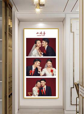轻时光婚纱照多宫格相框放大挂墙定制玄关画 画照片墙喜嫁制作大