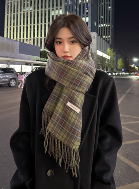 秋冬围巾女2026新款高级感百搭女生送女朋友生日礼物绿色小1029z