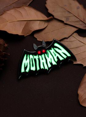 Halloween Cartoon Animal Letter Metal Brooch Glow Badge