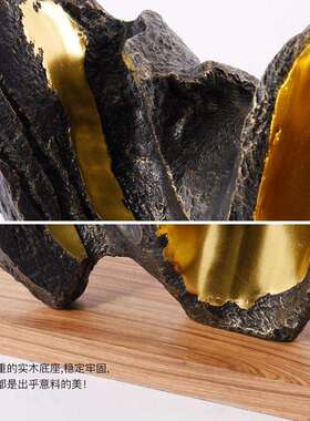 左顾轻奢几何雕塑摆台件现大抽型象艺术品样板房代酒店摆DS-833装