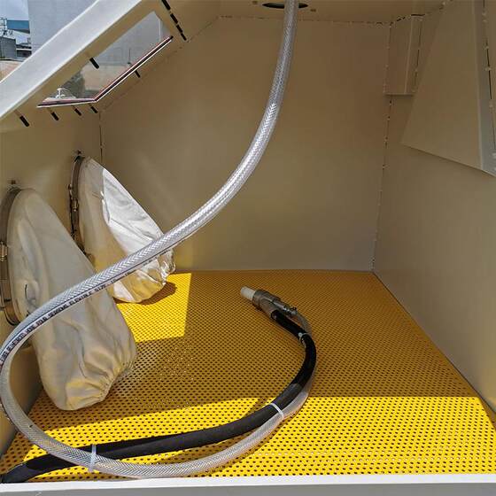 Dust-free and environmentally friendly small manual high-pressure polishing refurbished sandblasting machine crystal jade trophy rust removal sandblasting machine