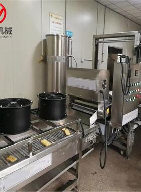 山源豆腐串油炸机 不锈钢板带油炸流水线 脆皮千张油炸设备