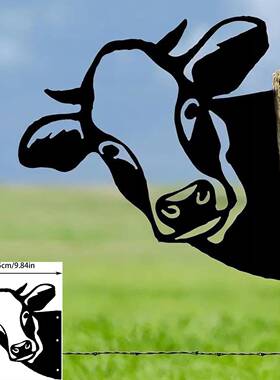 跨境独立站金属工艺品花园插件围栏装饰动物农场栅栏木桩剪影摆件