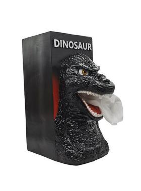 跨境欧美新品 恐龙怪兽之王造型工艺品面纸盒抽纸盒 哥斯拉纸巾抽