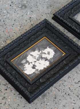 黑色雕花欧式复古实木画框装裱相框空框定制油画外框版画水彩中古