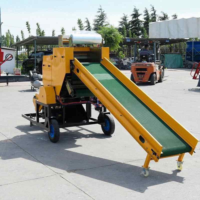 打捆包膜机秸秆粉碎打包机养殖场用牧草饲料全自动青储包膜一体机,淘宝优惠券,粉丝福利购,淘宝优惠卷