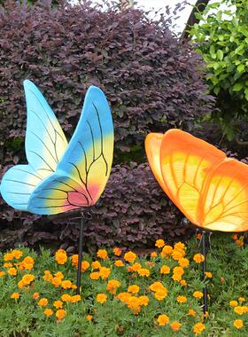 彷真动物摆件蝴蝶插件玻璃纤维雕塑户外庭院花园装饰园林景观小品