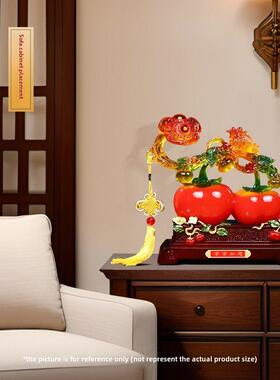 采购产品一切顺利，柿子招财，金蟾蜍，客厅，门厅，电视柜装饰，