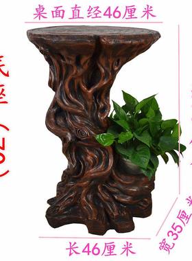 摆件流水景假山喷泉工艺鱼缸底座坐风水轮玄关招财装饰花盆托架子