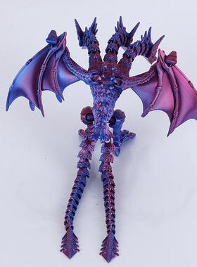 打印基多恐龙站立翅膀3D模型摆件
