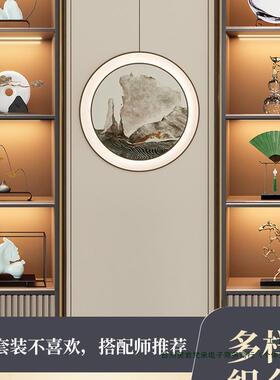 新中式摆设办公室软装饰品宋代酒柜茶室客厅展示柜博古架摆件