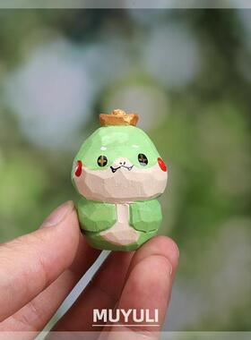 手工木雕小蛇丨生肖办公室工位电脑桌面摆件创意装饰品可爱礼物女